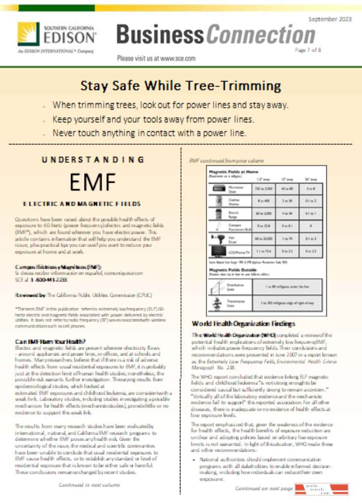 Southern California EDISON utility business bill, page 7, SCR PSD template